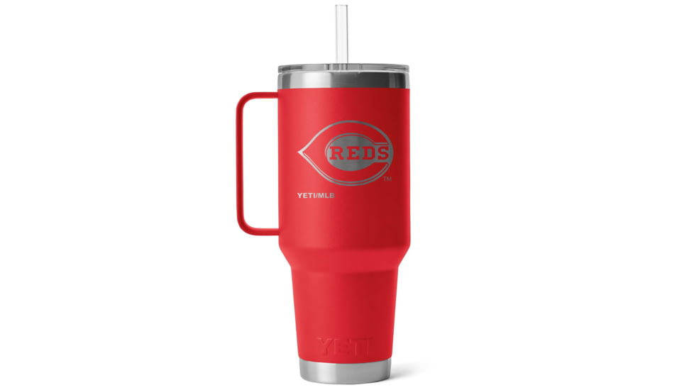 Yeti Rambler 42 oz Straw Mug w/Straw Lid, Red/MLB Reds, 28100007236