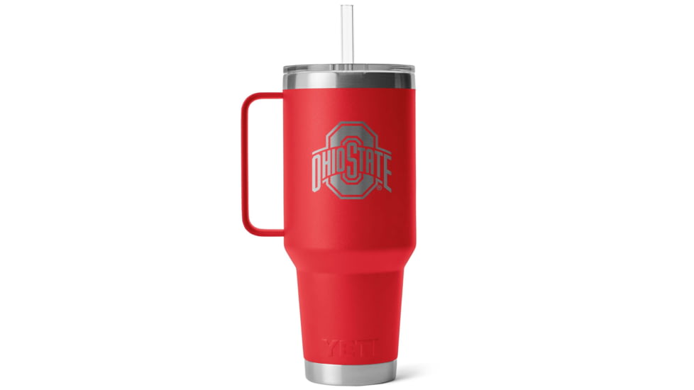 Yeti Rambler 42 oz Straw Mug w/Straw Lid, Red/NCAA Ohio State, 28100007304