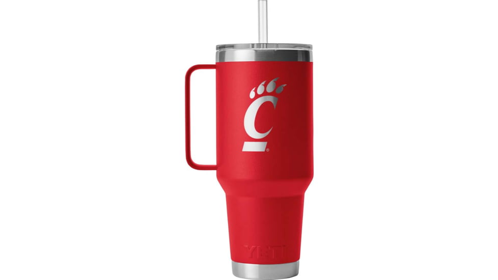 Yeti Rambler 42 oz Straw Mug w/Straw Lid, Red/NCAA Cincinnati, 28100007215