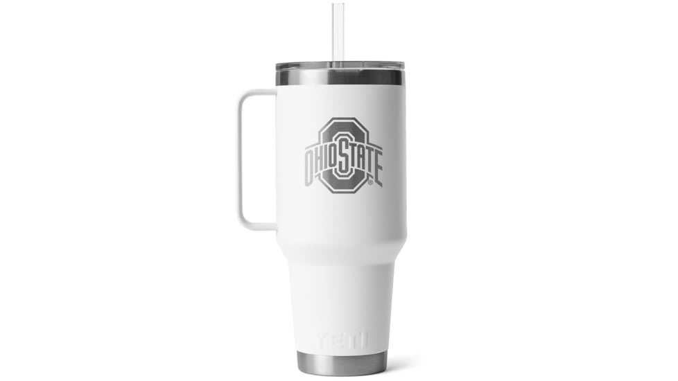 Yeti Rambler 42 oz Straw Mug w/Straw Lid, White/NCAA Ohio State, 28100007312