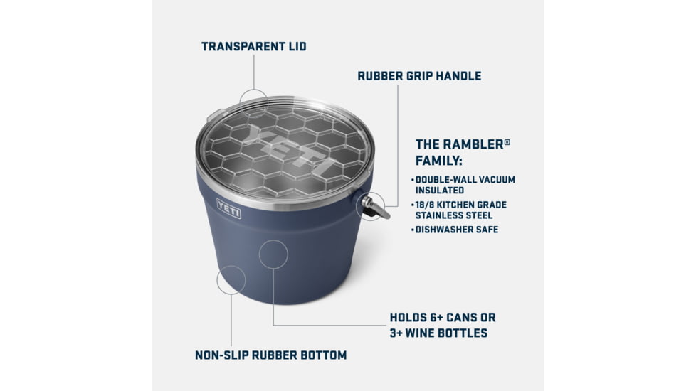 Yeti Rambler Beverage Bucket, Rescue Red, 21071502530