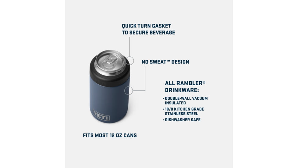 Yeti Rambler Colster 2.0 Can Cooler, White, 21071503929