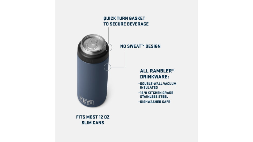 Yeti Rambler Colster Slim Can Insulator Navy, Navy, 21071504065