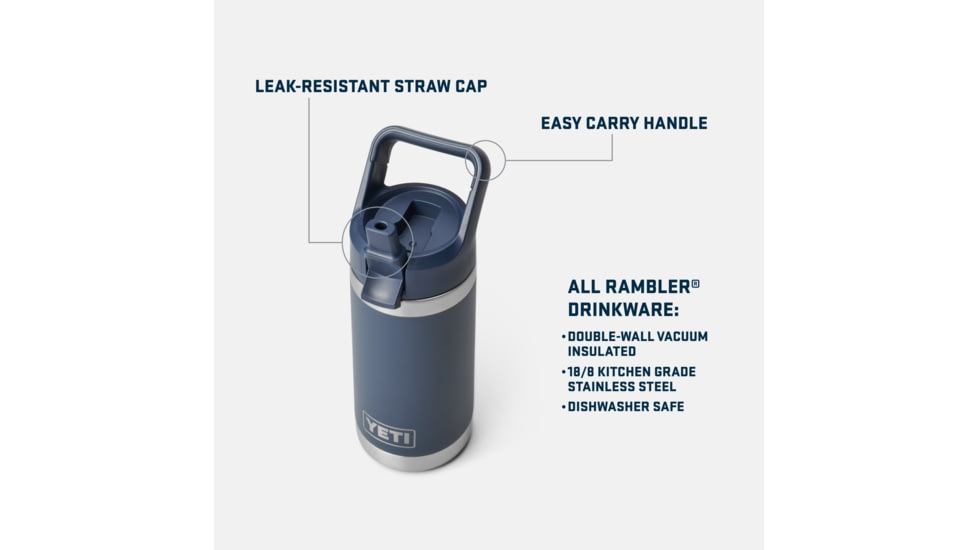 Yeti Rambler Jr. 12 oz Kids Bottle, Firefly Yellow, 12 oz, 21071504743