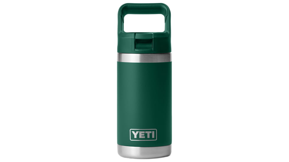Yeti Rambler Jr 12 oz Kids Water Bottle w/Straw Cap, Black Forest Green, 21071504905