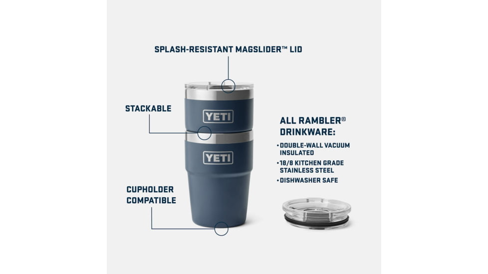 Yeti Rambler 16 oz Stackable Cup w/Magslider Lid