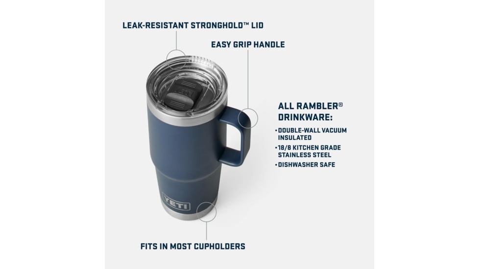 Yeti Rambler 20 oz Travel Mug w/Stronghold Lid