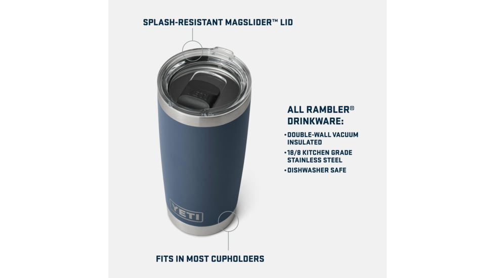 Yeti Rambler 20 oz Tumbler w/Magslider Lid