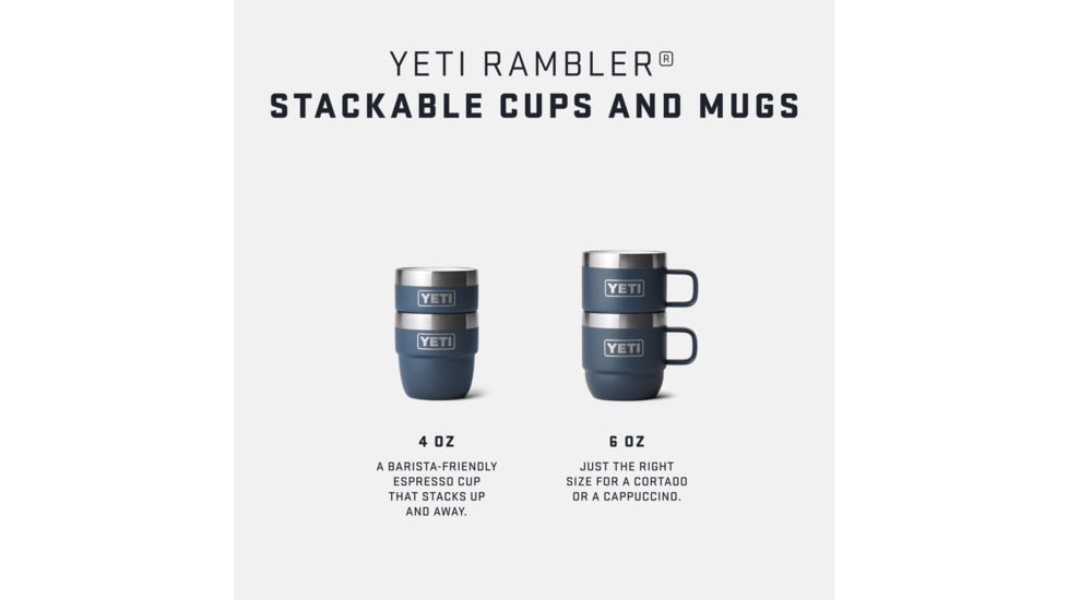 Yeti Rambler 4 oz Stackable Espresso Cups w/Durasip Ceramic Lining