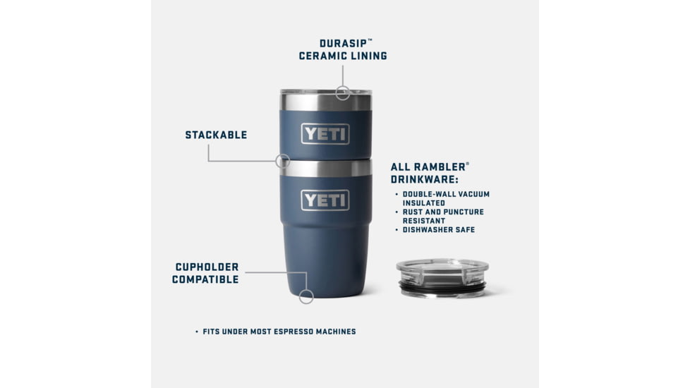 Yeti Rambler 8 oz Stackable Cup w/Durasip Ceramic Lining