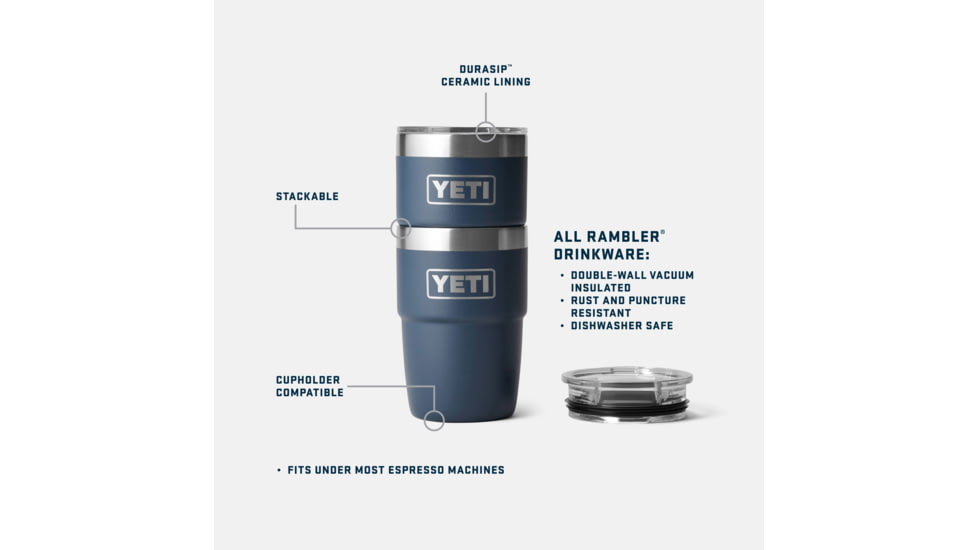 Yeti Rambler 8 oz Stackable Cup w/Durasip Ceramic Lining