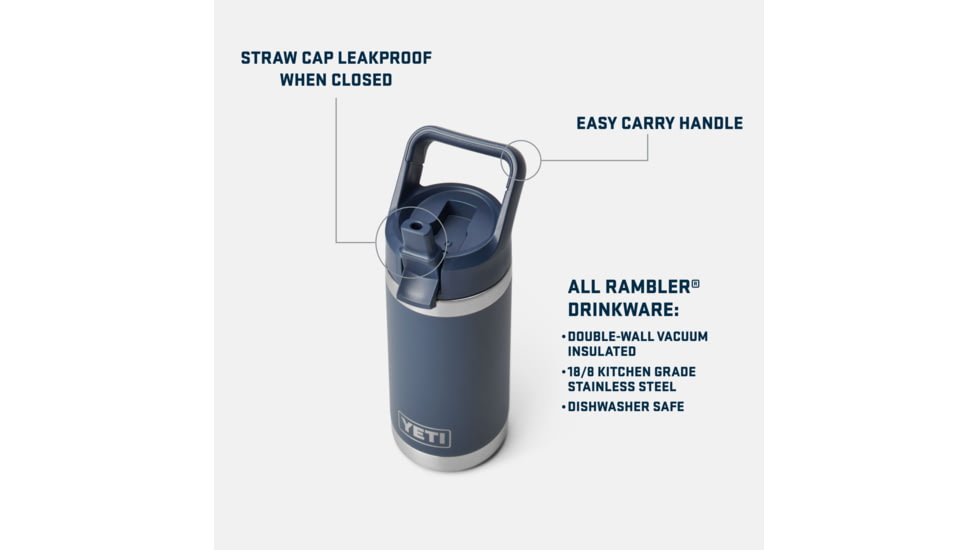 Yeti Rambler Jr Kids Water Bottle w/Straw Cap