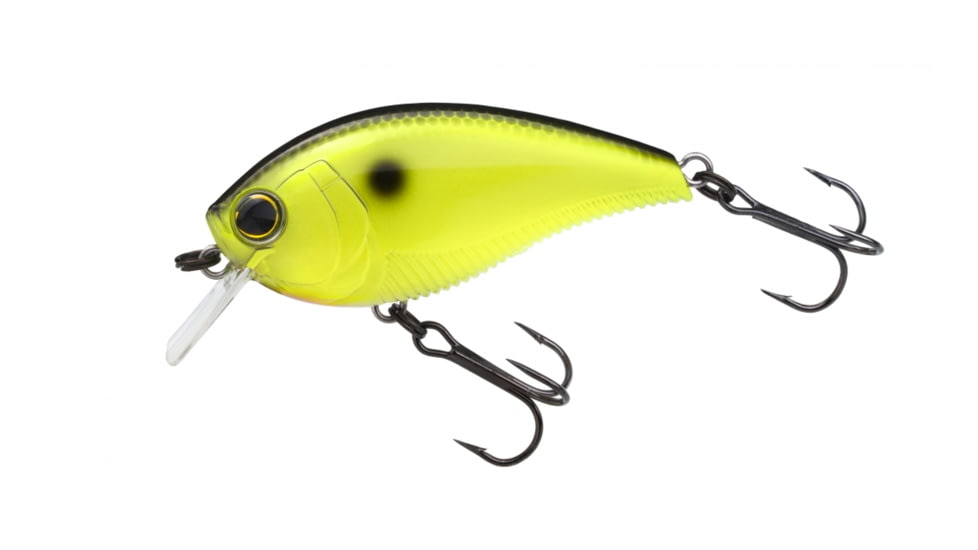 Yo-Zuri 3DB Crank 1.5 Squarebill Lure, 60mm, Black Back Chartreuse, R1352 BLCL