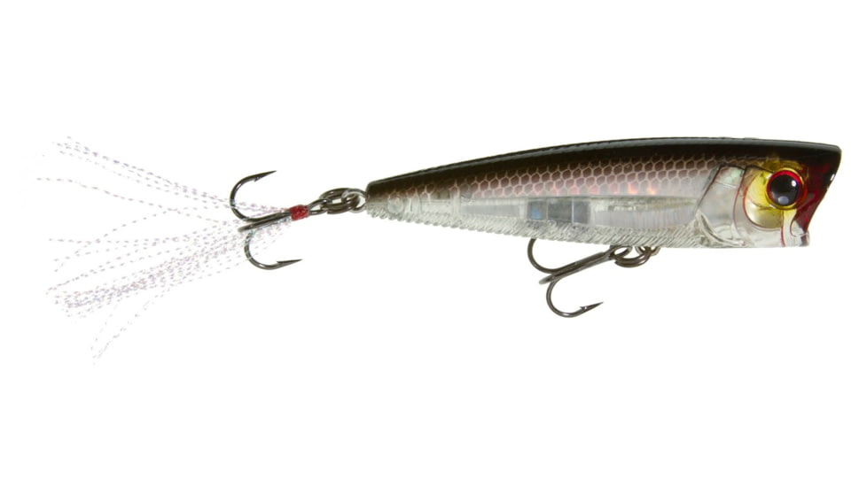Yo-Zuri 3DB Popper Lure, 75mm, Prism Silver Black, R1101 PSBL