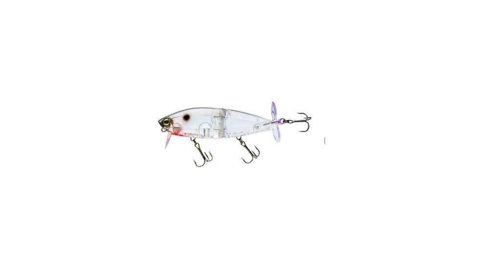 Yo-Zuri 3DB Wake Prop Floating Lure, 85mm, 3-3/8in, Clear Shad, R1475 TMSH