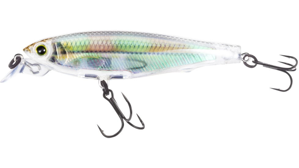 Yo-Zuri 3Dr Minnow, Suspending, 2.5ft, Real Glass Minnow, 2-3/4in, 1/4oz, #8 Hook, R1308RGLM