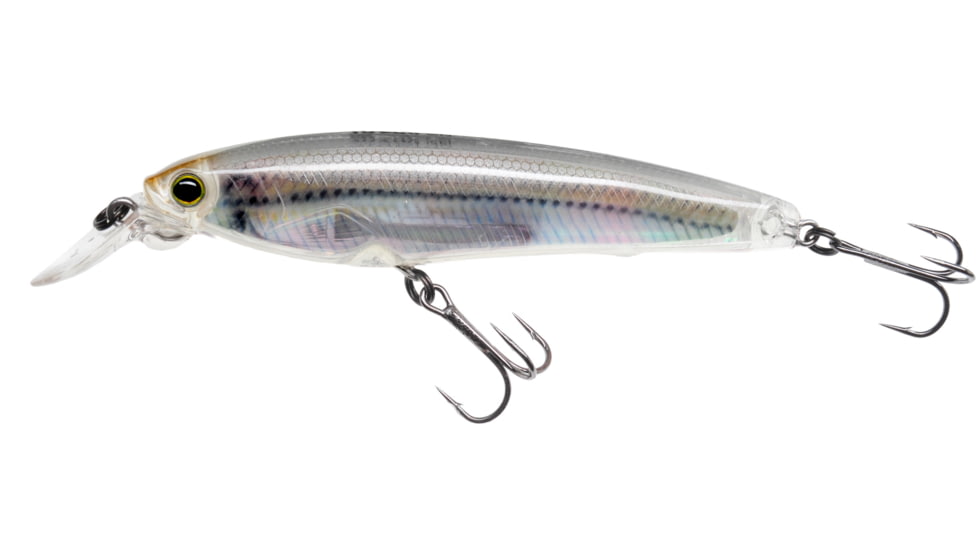 Yo-Zuri 3Dr Minnow, Suspending, 6ft, Real Glass Minnow, 4in, 9/16oz, #4 Hook, R1309RGLM