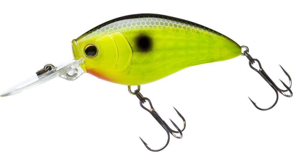 Yo-Zuri 3DR-X Crank Mid-Runner Lure, 50mm, Black Back Chartreuse, R1441 BLCL