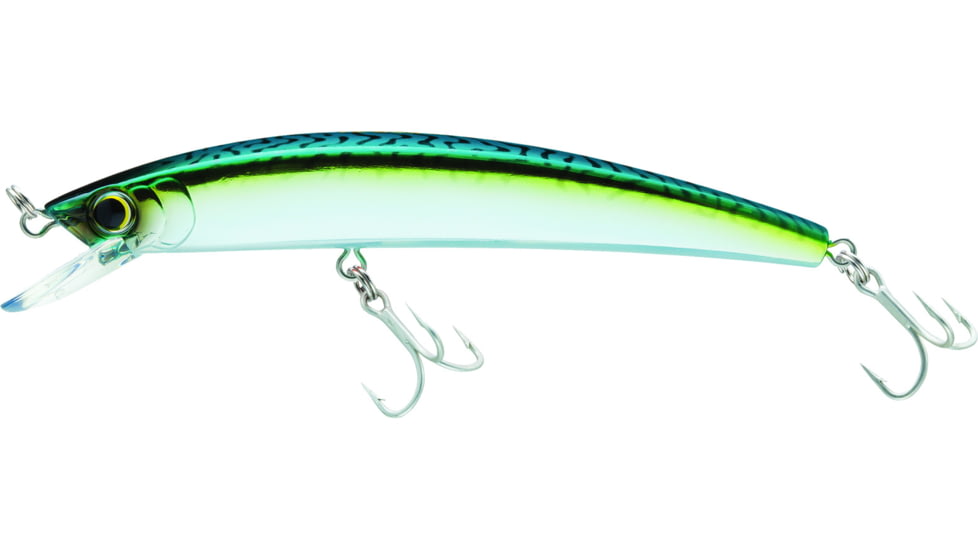 Yo-Zuri Crystal Minnow, 5 1/4in, 5/8 oz, Holographic Green Mackerel, Floating, R1125HGM