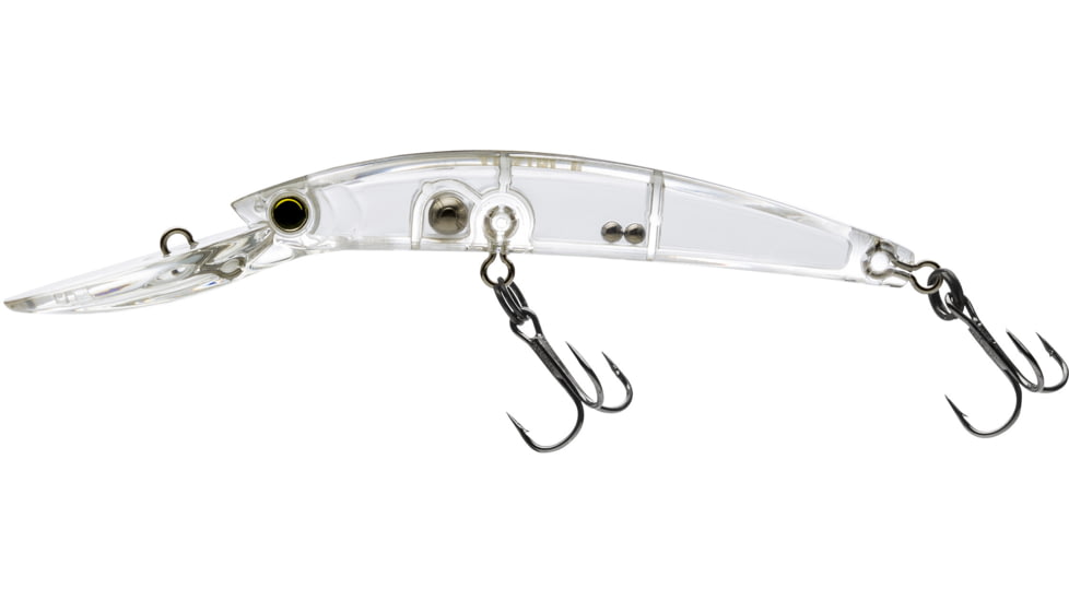 Yo-Zuri Crystal Minnow Deep Diver Walleye, Floating, Clear, 5-1/4in, 7/8oz, #2 Hook, R1301TM