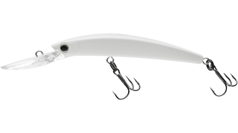 Yo-Zuri Crystal Minnow Deep Diver Walleye, Floating, White, 5-1/4in, 7/8oz, #2 Hook, R1301W