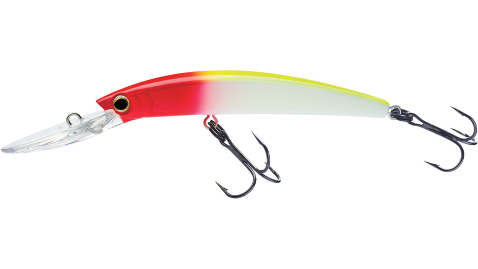 Yo-Zuri Crystal Minnow Deep Diver Walleye Trolling Bait 3/8oz 3-1/2in 7ft #6 Hooks, Clown, R1205CR