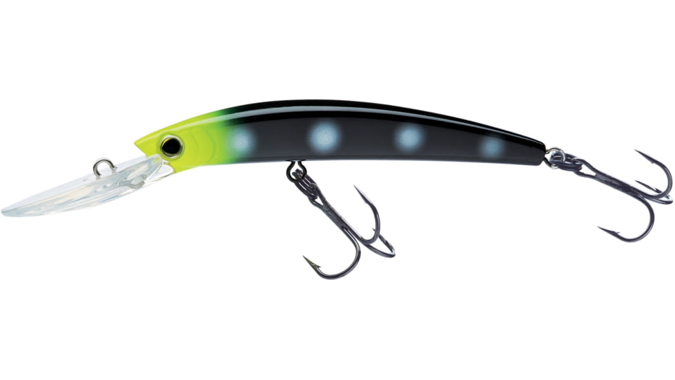 Yo-Zuri Crystal Minnow Deep Diver Walleye Trolling Bait 3/8oz 3-1/2in 7ft #6 Hooks, Zombie, R1205ZB
