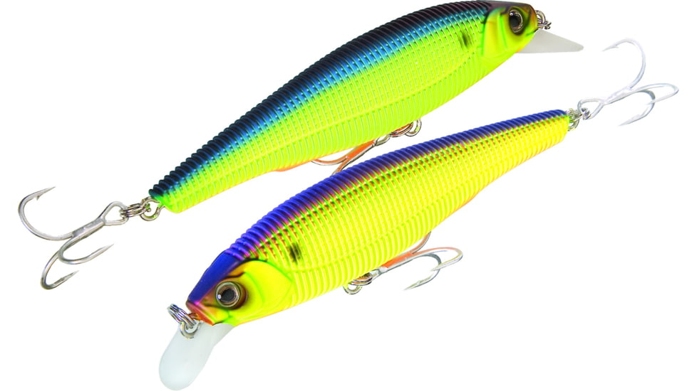 Yo-Zuri Sashimi Jerkbait Susp, Chartreuse Shadow, 7/16 oz, 3-1/2 in, R965-CMAC
