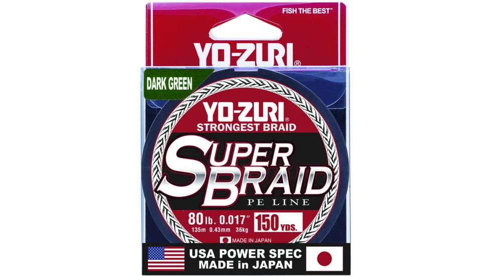 Yo-Zuri SuperBraid Line 80lb 150yd Green Boxed, YZSB80LBDG150YD