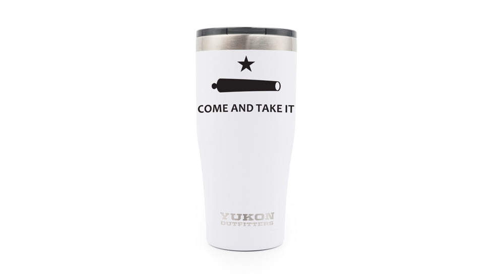 Yukon Outfitters 20oz Tumbler, Come and Take it, White, MGYT20WHTCATI