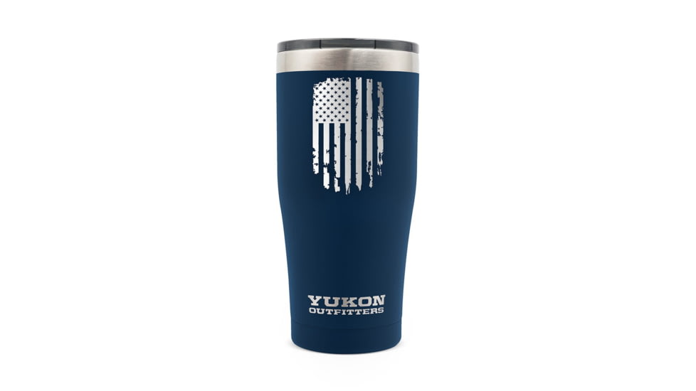 Yukon Outfitters 20oz Tumbler, Vertical US Flag-Navy, MGYT20NBVUS