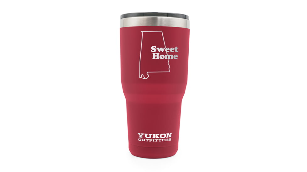 Yukon Outfitters 30oz Tumbler, Crimson with Sweet Home AL engraving, YO30CRIMSONHOME