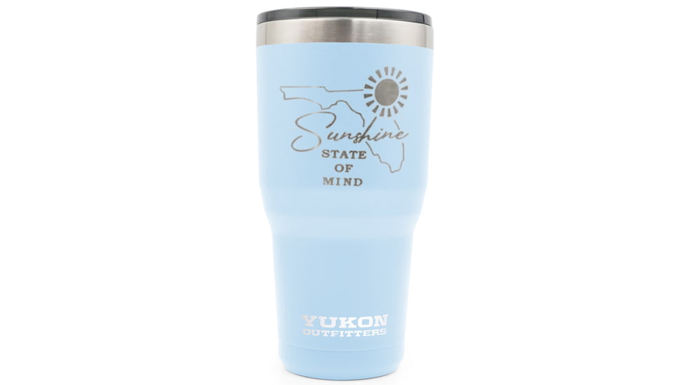 Yukon Outfitters 30oz Tumbler, Sky Blue with Sunshine State of Mind engraving, MGYT30SBSS