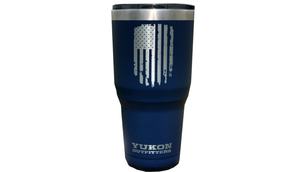 Yukon Outfitters 30oz Tumbler, Vertical US Flag-Navy, MGYT30NBVUS
