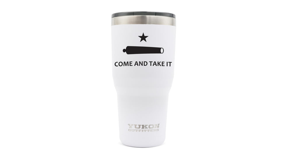 Yukon Outfitters 40oz Tumbler, Come and Take It White, MGYT40WHTCATI