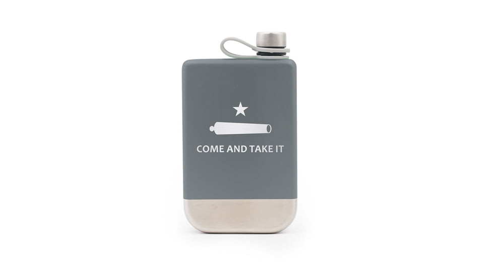 Yukon Outfitters 9oz Highline Flask, Charcoal with CATI engraving, YF09CHARCTI