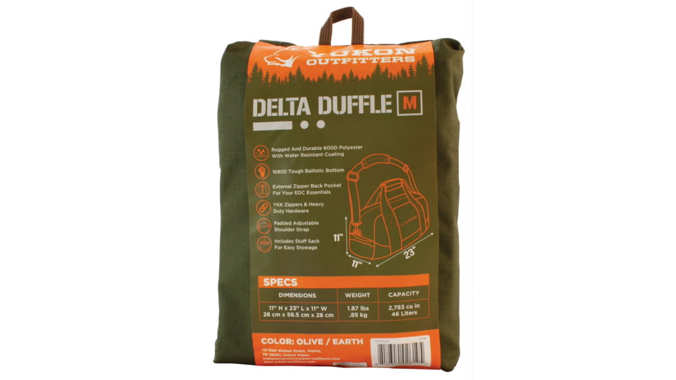 Yukon Outfitters Delta Duffle, Medium, Olive / Earth, YDD102GE