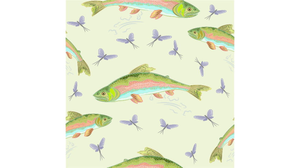 Yukon Outfitters Sherpa Lined Lodge Blanket, 50x 60in, Fish n Fly, MGYSB8031