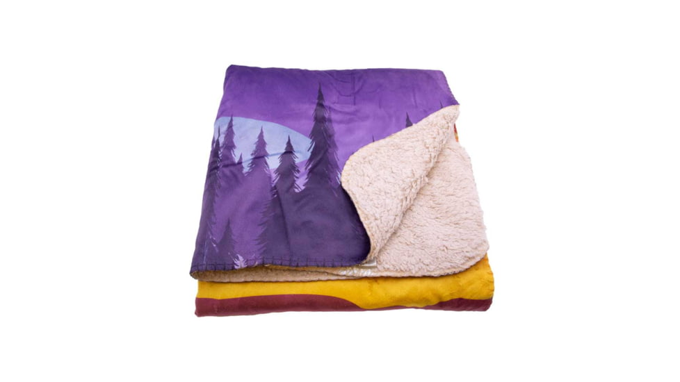 Yukon Outfitters Sherpa Lined Lodge Blanket, 50x 60in, Smoky Sunset, MGYSB8034
