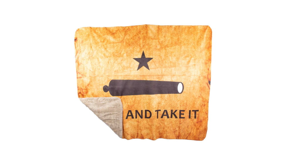 Yukon Outfitters Sherpa Lined Lodge Blanket, 50x60in, Come &amp; Take It, MGYSB8012