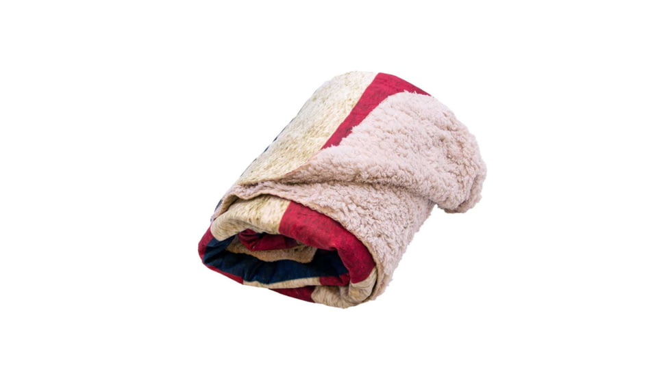 Yukon Outfitters Sherpa Lined Lodge Blanket, 50x60in, Old Glory, MGYSB8014