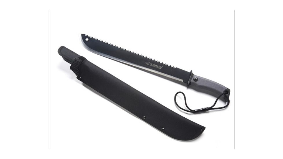 Yukon Outfitters Survival Machete,17in High Carbon Steel Blade,Ergonomic Nonslip Handle MG-GM021