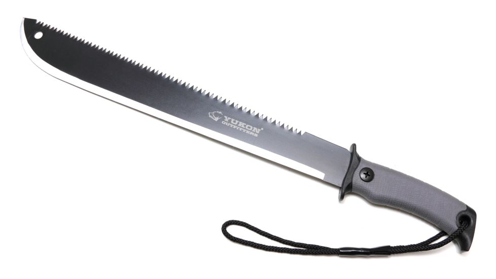 Yukon Outfitters Survival Machete,17in High Carbon Steel Blade,Ergonomic Nonslip Handle MG-GM021