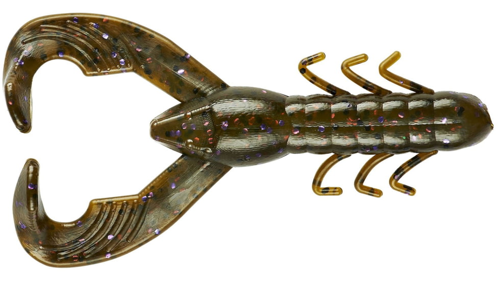 Yum Christie Critter Swim Bait, 30 Pack, 4.5in, Green Pumpkin/Purple 30pk, YCR4BK44-30