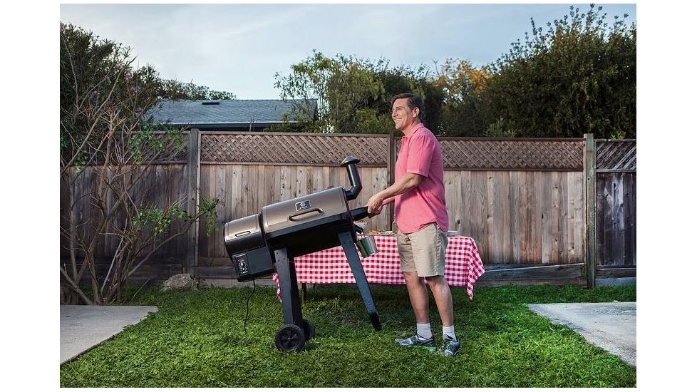 Z Grills 450A 7-in-1 Wood Pellet Grill, BBQ &amp; Smoker, Black/Bronze, ZPG-450A