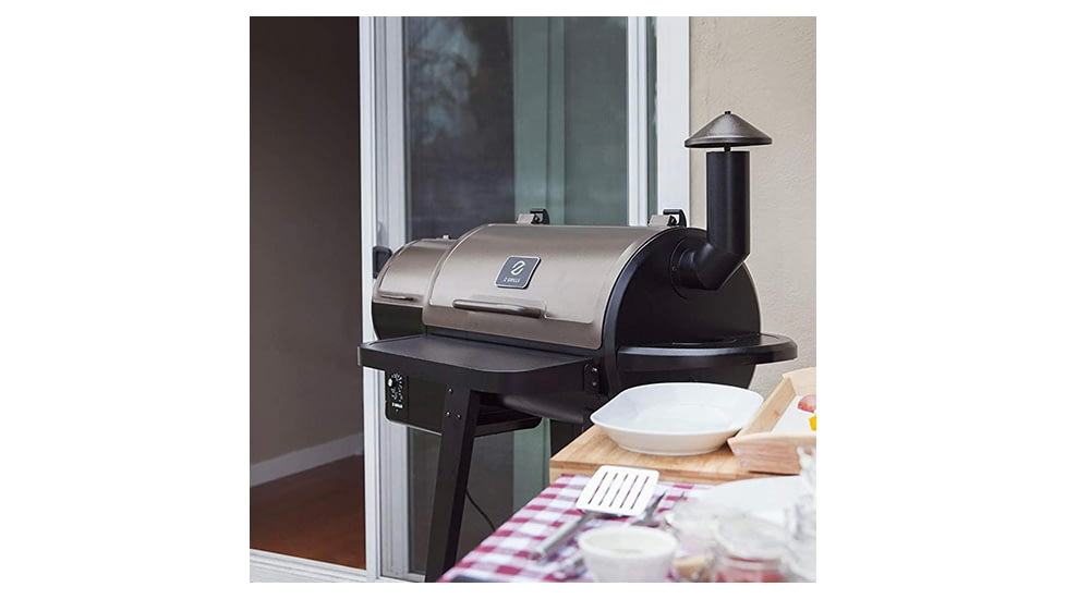 Z Grills ZPG-450A 7-in-1 Wood Pellet Grill, BBQ &amp; Smoker, Brown/Black, Medium, ZPG-450A
