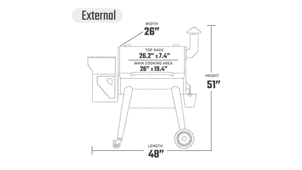 Z Grills ZPG-7002C Wood Pellet Grill &amp; Smoker, Brown/Black, Medium, ZPG-7002C