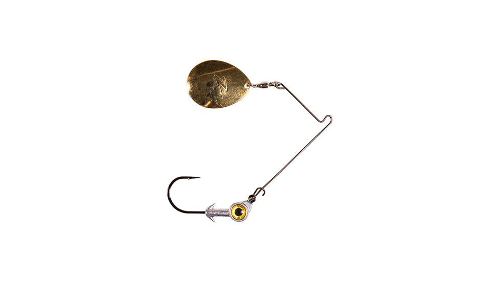 Z-man Bullzeye Spinnerbait Size 4.5 Blade, Gold, 1/8 oz, BEL18-01