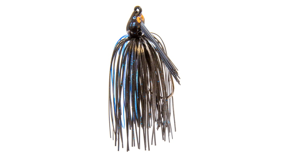 Z-man Crosseyez Snakehead Swim Jig, 1/4oz, Black/Blue, CESJ14-01