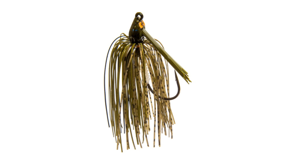 Z-man Crosseyez Snakehead Swim Jig, 1/4oz, Green Pumpkin, CESJ14-02